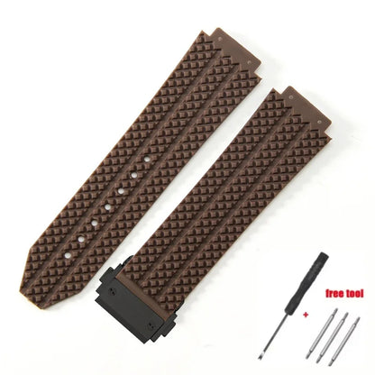Replacement watch strap for Hublot Big Bang Classic Fusion Bracelet 24*17mm 26*19mm Soft Silicone Rubber Watch Strap