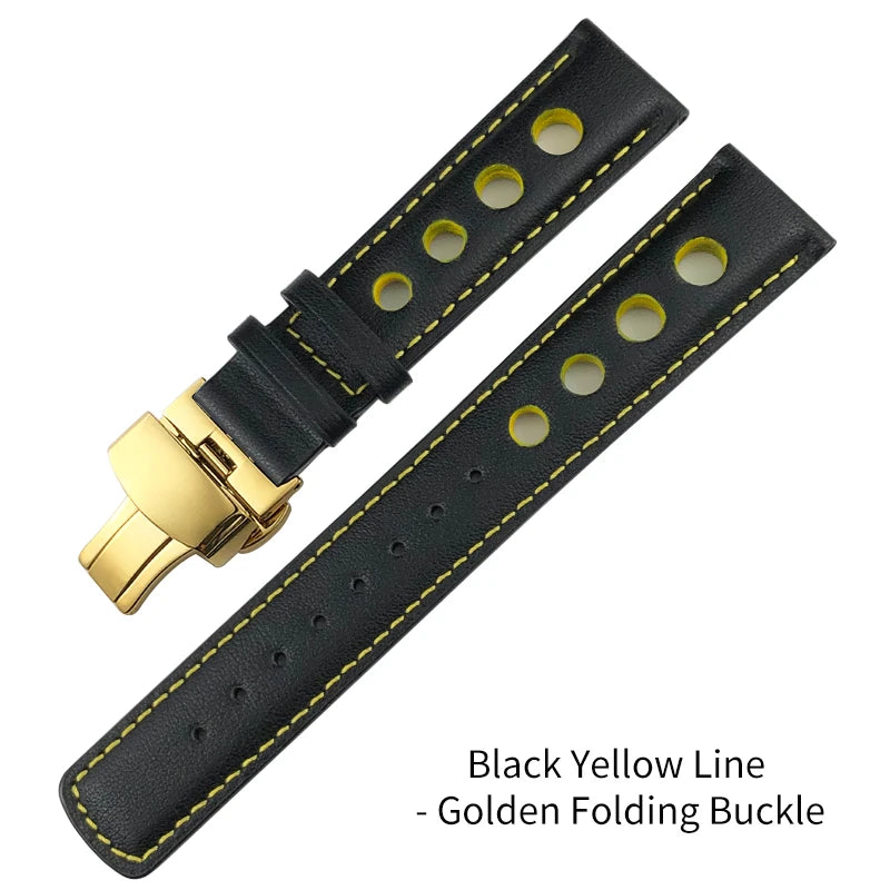 Bracelet de montre en cuir véritable pour hommes, 20mm, boucle papillon, pour Tissot T91 Racing Sports 1853 PRS516 T044