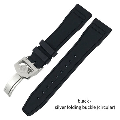 Cinturino per orologio in caucciù fluorurato naturale impermeabile di alta qualità per IWC Big Pilot's TOP GUN 20 mm 21 mm 22 mm FKM