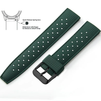 Bracelet de montre en Silicone Tropical bracelet de montre à dégagement rapide 18mm 20mm 22mm bracelet de montre intelligente Tropic en caoutchouc pour Oris Seiko Citizen