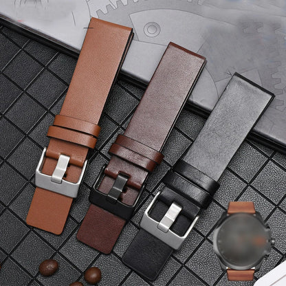 22 24 26 28 30mm 32mm Leather Watch Strap for Diesel Watch, Wristwatch Band for DZ4343 DZ7293 DZ7333