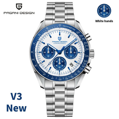 Montre Homme 40mm Chronographe à Quartz - PAGANI DS V5 PD1701 Sport AR Saphir