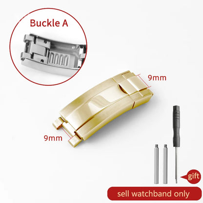 Original folding clasp in 904L stainless steel, for Rolex watch, frosted brushed silver, new Version Submariner 9x9 9x16mm