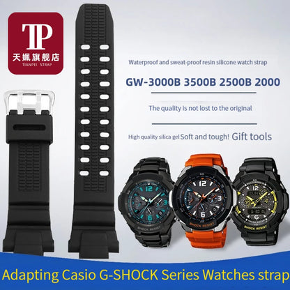 Bracciale per orologio in silicone per Casio G-SHOCK serie Aviation 5121 GW-3000B/2500/2000B/BD GW-3500B, cinturino sportivo da uomo, accessori per orologi
