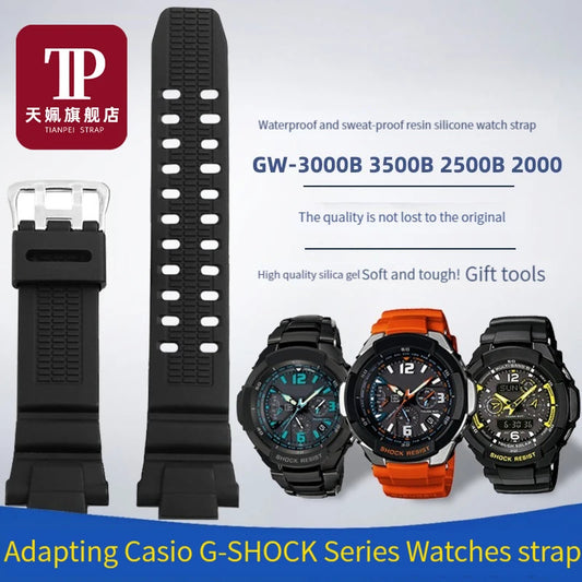 Bracciale per orologio in silicone per Casio G-SHOCK serie Aviation 5121 GW-3000B/2500/2000B/BD GW-3500B, cinturino sportivo da uomo, accessori per orologi
