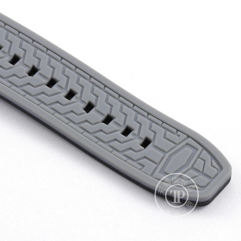 Tissot – Rubber and silicone watch strap with curved end and butterfly clasp, for CITIZEN T035 T035617, 23mm, 24mm