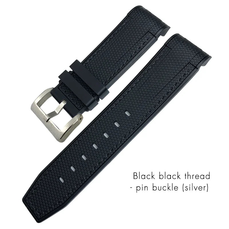 Nouveau bracelet de montre en caoutchouc naturel 22mm 23mm pour bracelet Tudor noir baie Bronze bracelet bicolore bracelet de montre en Silicone souple outils gratuits