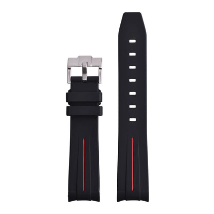 STAPELP Bracciale per orologio in gomma con estremità curva da 20 mm adatto per Omega X s-watch Joint Moon cinturini per orologi uomo donna Cinturino impermeabile
