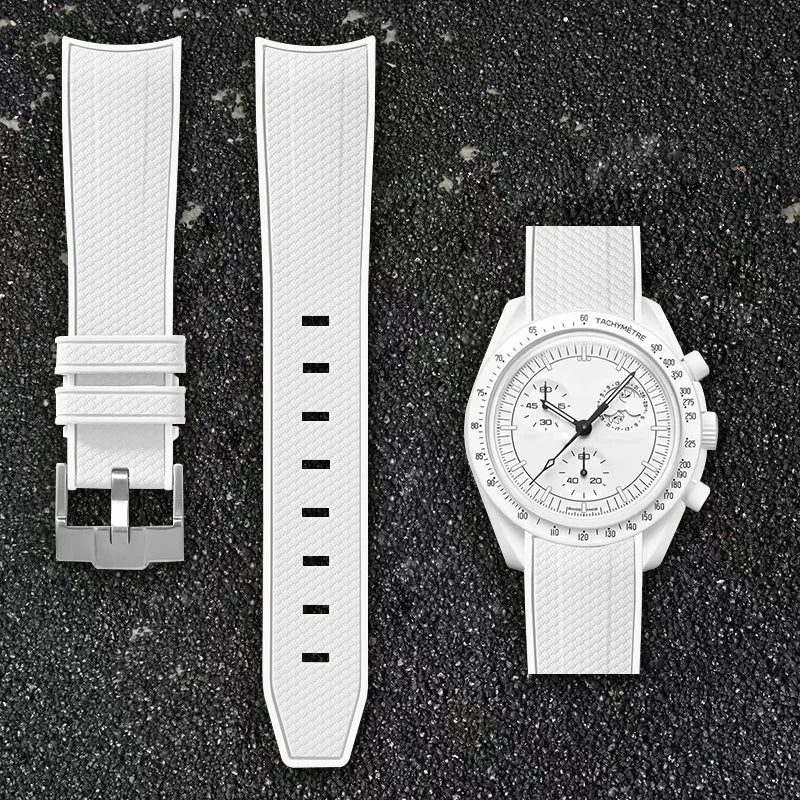 Cinturino per orologio da 20 mm per Omega x Swatch MoonSwatch - Gomma / Curvo / Sgancio rapido - 1 pezzo