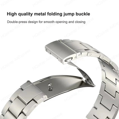 Titanium and Stainless Steel Bracelet, for Samsung Galaxy Watch 6 Classic 43 47mm 40/44mm, for Galaxy Watch 6 5 4, gapless
