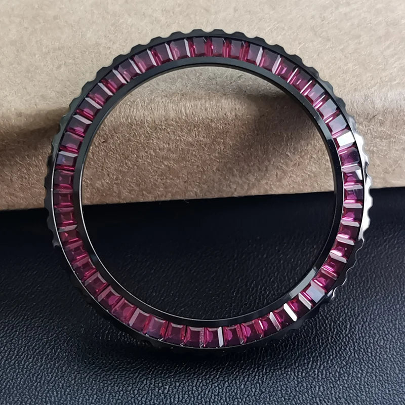 Zubehör für Seiko SKX007/009/SKXA35/SKX171, neue 5er-Serie SRPD, Lünette aus schwarzem Stahl, Kristall