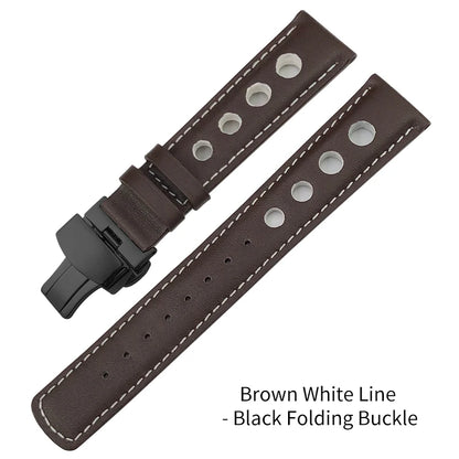 Bracelet de montre en cuir véritable pour hommes, 20mm, boucle papillon, pour Tissot T91 Racing Sports 1853 PRS516 T044