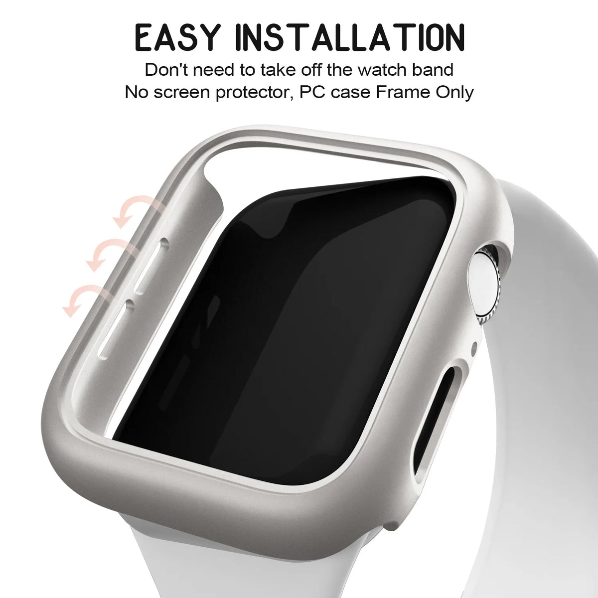 3 pièces coque rigide pour Apple Watch 45mm 41mm 38mm 42mm 40mm 44mm cadre de protection pare-chocs mat pour iWatch SE 9 8 7 6 5 4 3 2