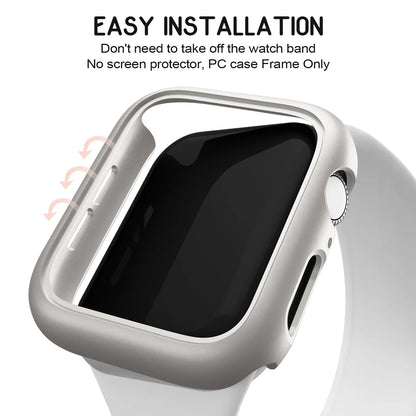 3 pièces coque rigide pour Apple Watch 45mm 41mm 38mm 42mm 40mm 44mm cadre de protection pare-chocs mat pour iWatch SE 9 8 7 6 5 4 3 2