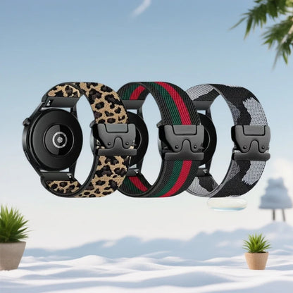 Cinturino con fibbia a paracadute 18mm 20mm 22mm, per Garmin Vivoactive 5, Erunner245, cinturino elastico per orologi Samsung/Huawei