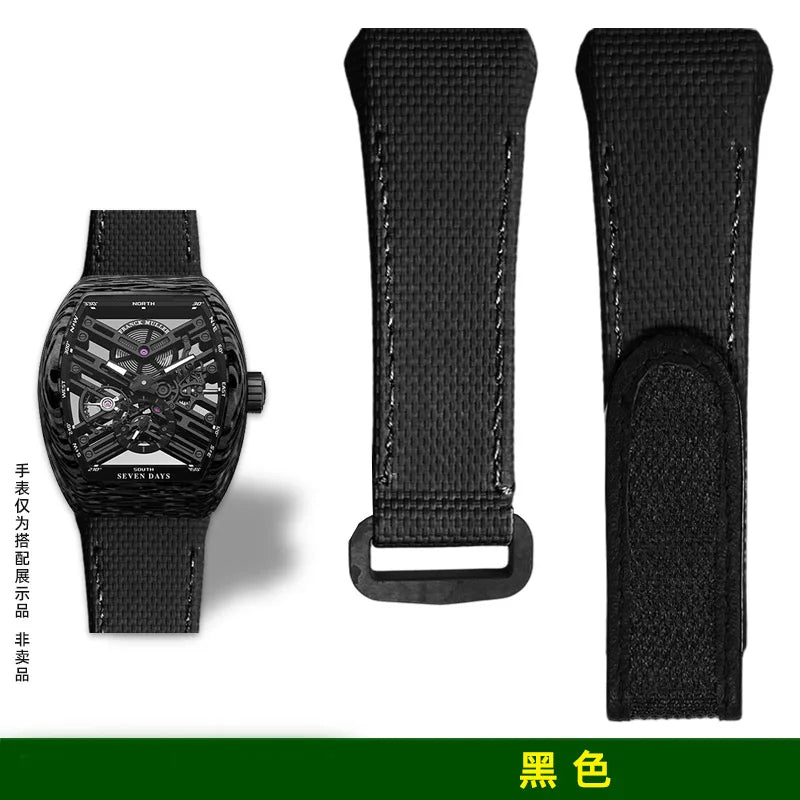 Bracelet de montre en caoutchouc FKM personnalisé pour Franck Muller V45/V32/V41 |   Bracelet en caoutchouc fluoré imperméable |   Bracelet de remplacement de luxe durable
