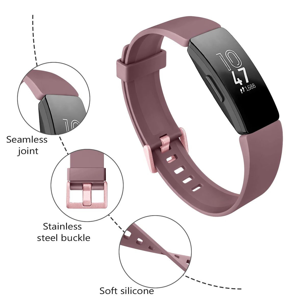 Bracelet en TPU souple pour Fitbit Inspire 1/Inspire 2/Inspire HR, Bracelet de montre pour Fitbit Inspire ACE 2, remplacement du bracelet