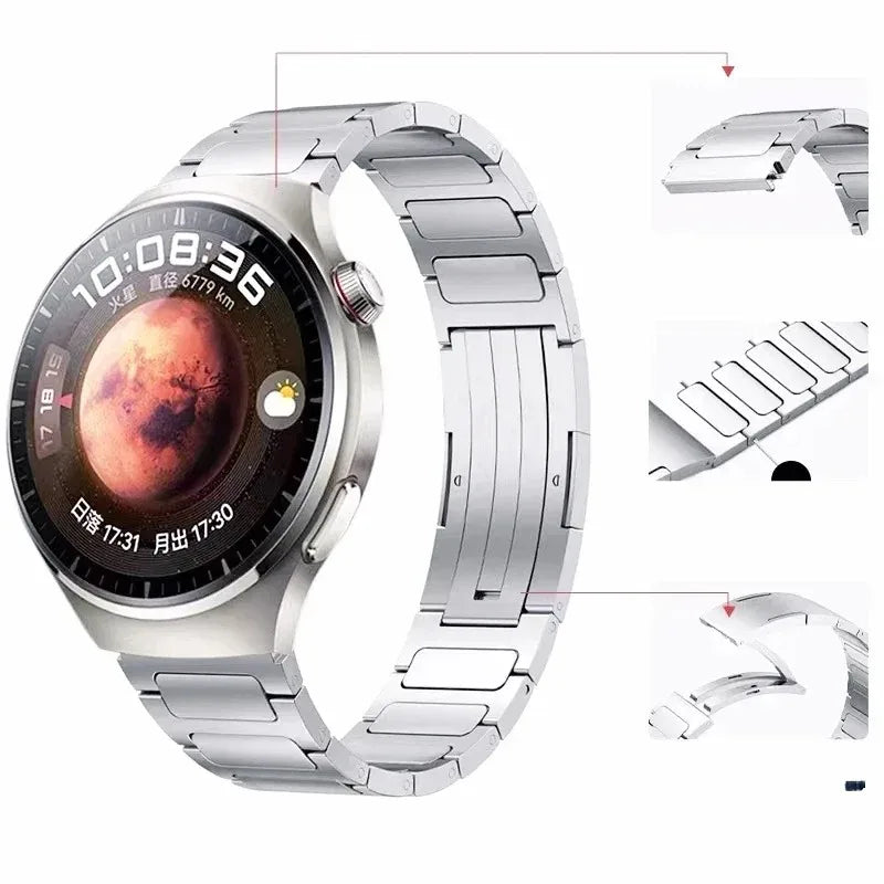 Cinturino in titanio da 22 mm per OnePlus Watch, 46 mm/3/2/2R, traspirante, di lusso, per OPPO 4 Pro-X-X2/Realme Watch S2-2 3S Pro