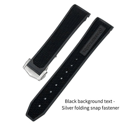 Soft Rubber and Silicone Watch Strap, 19mm 21mm 20mm 18mm, for Omega Speedmaster Seamaster 300 Sport Watch, Black and Blue Bracelets