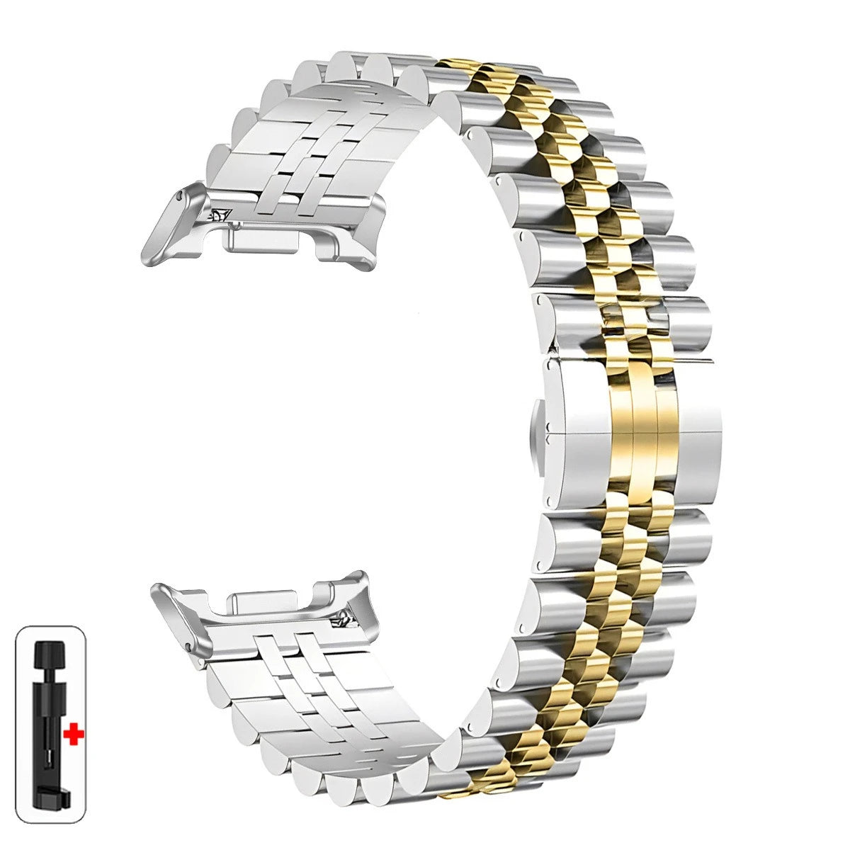 Luxury Stainless Steel Strap for Samsung Galaxy Watch 8 Classic 46mm, Metal Bracelet for Galaxy 8 40mm 44mm, Men's Watchband