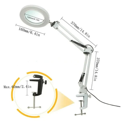 72 LED 8X/10X NEW Bright USB Magnifier 3 Colors LED Magnifier for Soldering Iron Repair/Table Lamp/Skincare Beauty