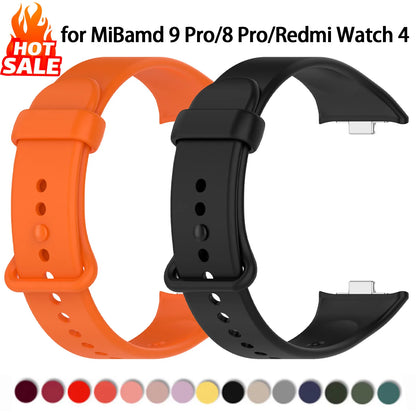 Bracelet en silicone officiel pour Xiaomi Smart Band 10 Pro/9 Pro/8 Pro, bracelet de remplacement pour Redmi Watch 4 5 6, accessoires