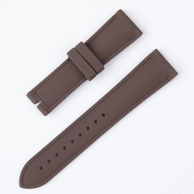 20mm 21mm 22mm Flexible Woven Fluoro Rubber Curved End Watch Band for Tudor 41mm Black Bay Panda 39mm 1958 PELAGOS