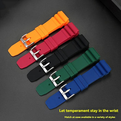 Bracelet en caoutchouc de 22mm pour SEIKO 5 SKX007 SKX009 tortue Mini MM SRPD Monster-noir bleu vert bracelet de montre de plongée bracelet de sport