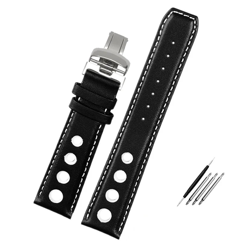 Bracelet en cuir véritable pour montre de sport Tissot 1853, Racing PRS516 T91 1853, couche supérieure en cuir de vache, 20mm, accessoires de bracelet Chopin