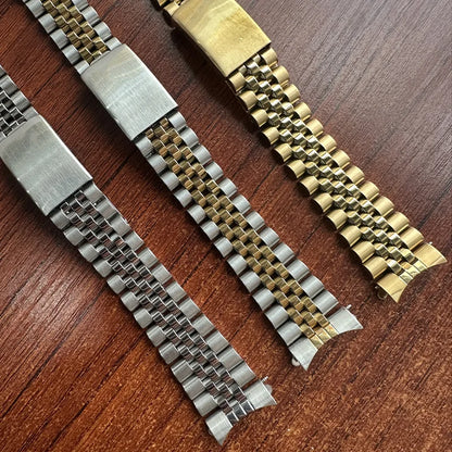 For Rolex DATEJUST Solid Metal Watch Bracelet Jubilee Business Bracelet with Curved End in Stainless Steel 17mm18mm19mm20mm21mm22