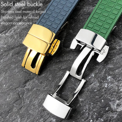 Cinturino per orologio in gomma fluorurata FKM morbida di alta qualità, 19 mm, cinturino di ricambio per Patek Philippe Aquanaut Luce 5067 5068 5072 PP, orologio da donna