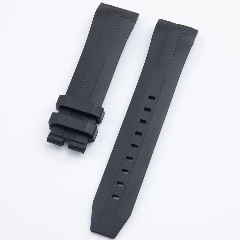 Cinturino per orologio in gomma morbida da 22 mm, per Tissot Sea Star T120, cinturino in silicone curvo, impermeabile, per immersione, fibbia a farfalla T120417A