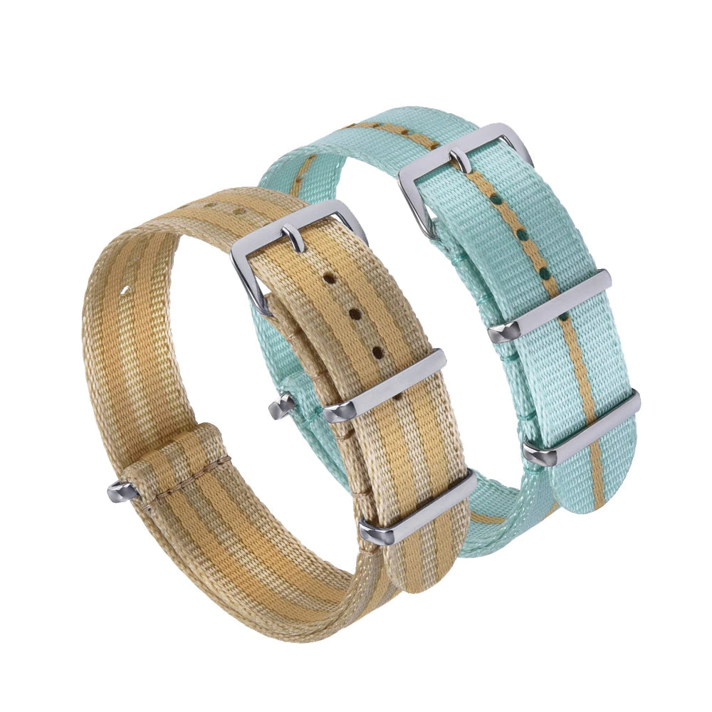 Nouveau Sangles de ceinture de sécurité en Nylon 20mm 22mm Type universel sport pour nouveau matériel bracelets de montre en Nylon Oula