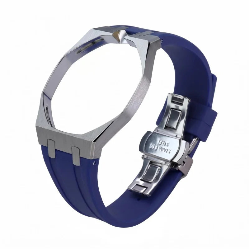 Kit de modification de bracelet en silicone et boîtier de montre en acier inoxydable pour Swatch X AP Royal Pop Pocket Changer, accessoires personnalisés pour montre