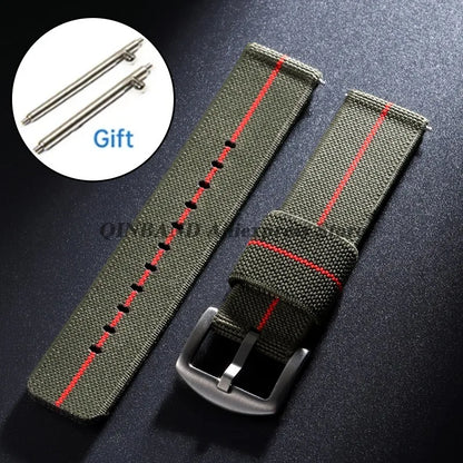 18mm 20mm 22mm 24mm Nylon Watch Strap, Woven Elastic Military Army Band, Quick Release Sport Bracelets, Soft Wrist Accessories