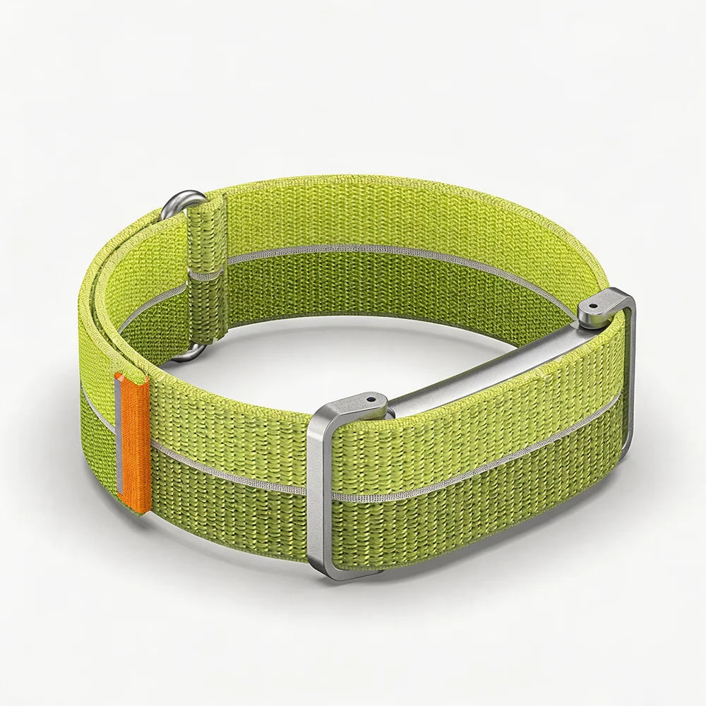 Metal Protective Case, Nylon Strap for Google Fitbit Air, Ultra-Thin Replacement Bracelet, Featherlight, Breathable, Quick Release