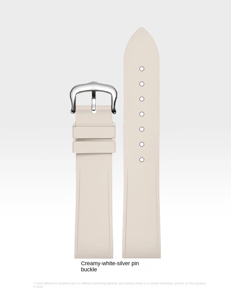 Premium Quality Cartier Dumont Replacement Watch Strap - Fluoroelastomer Rubber Quick Release Medium Large for Women