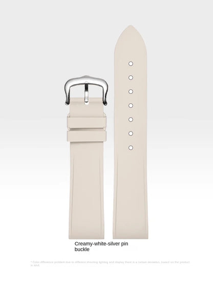 Premium Quality Cartier Dumont Replacement Watch Strap - Fluoroelastomer Rubber Quick Release Medium Large for Women