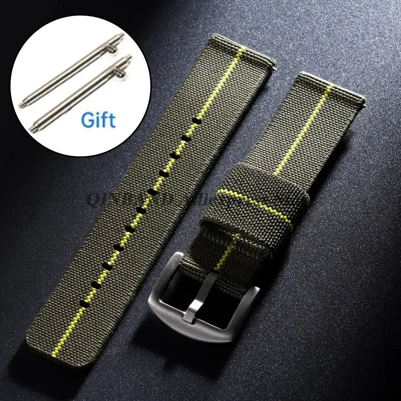 18mm 20mm 22mm 24mm Nylon Watch Strap, Woven Elastic Military Army Band, Quick Release Sport Bracelets, Soft Wrist Accessories