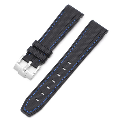 Bracelet de montre en caoutchouc et Silicone, 20mm, pour Omega X Swatch Joint MoonSwatch, pour Seamaster 300, pour hommes et femmes, extrémité incurvée