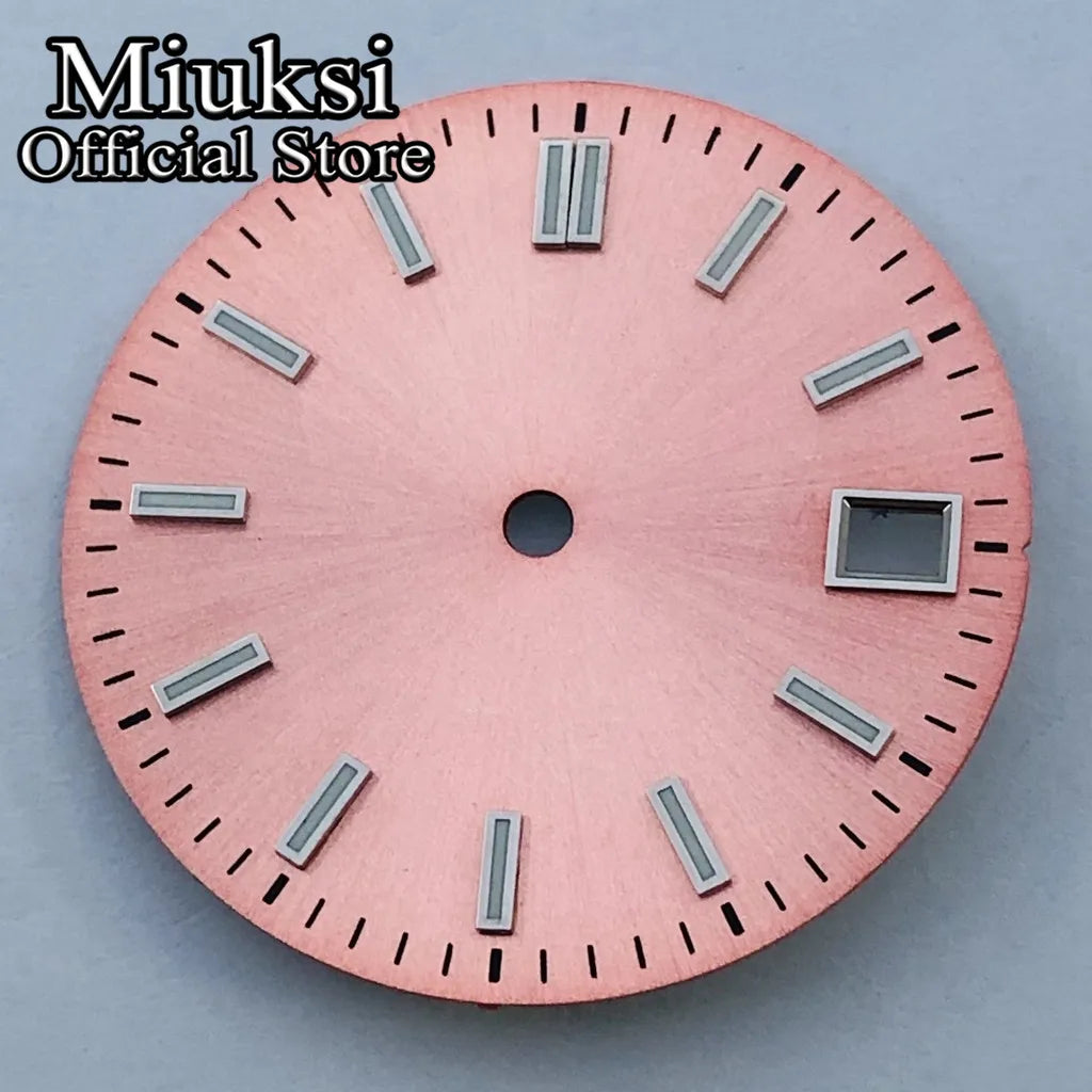 ATA UKSI-Cadran de Montre Lumineux, Noir, Rouge, Bleu, Rose, Jaune, Stérile, Adapté au Mouvement NH35, 29mm