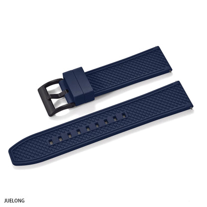 2025 NewFKM Bracelet de montre en caoutchouc 18 mm/20 mm/22 mm/24 mm |   Sangle de plongée à dégagement rapide, étanche, Anti-allergie, pour Seiko/Citizen/Garmin