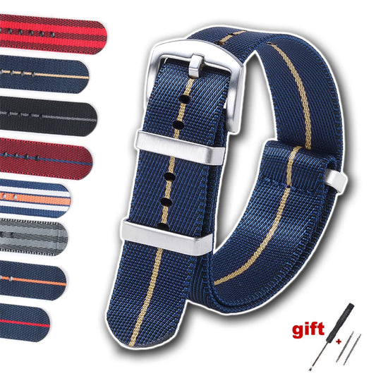 Bracelet de Montre en Nylon de Haute Qualité, 18/20/22mm, Haute Densité, Vert, Militaire, Décontracté, dehors, Armée, Ceinture de Remplacement