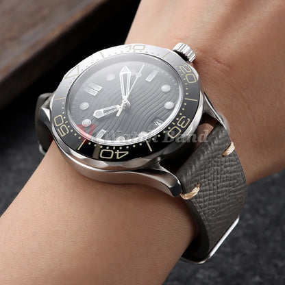 حزام ساعة من جلد "إبسوم" الطبيعي بالكامل للرجال طراز Armani AR11105 1979 2501، حزام عالمي بمقاسات 18 مم 19 مم 20 مم 22 مم، إكسسوارات معصم