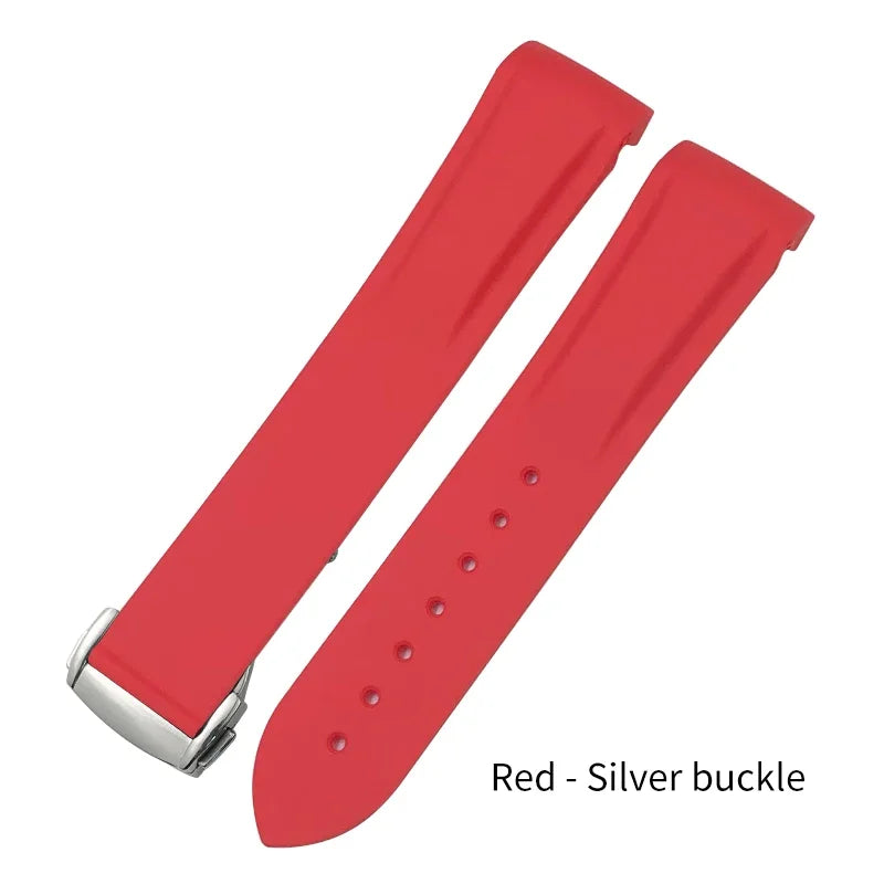 19mm 20mm 21mm 22mm Rubber Watch Straps for Omega Seamaster Planet Ocean for Certina Seiko Hamilton Waterproof Sport Watchband