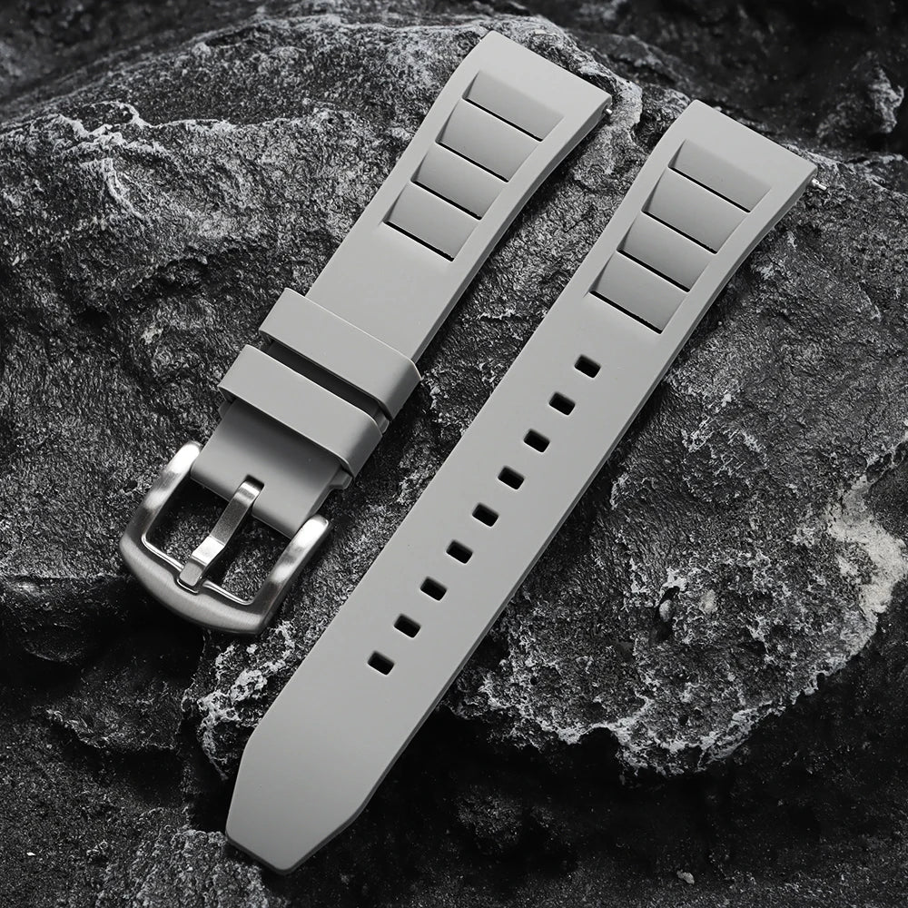 Bracelet en caoutchouc silicone respirant 20 mm 22 mm pour hommes et femmes, à libération rapide, étanche, pour plongée et sport, bracelet de remplacement pour montre
