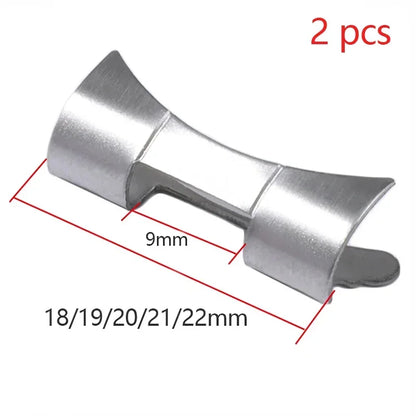 Connecteurs de bande en acier inoxydable, 2 pièces, pour huître jubilé, lien à extrémité plate incurvée pour Seiko SKX007 SKX009, adaptateur de sangle 18 22 21 20mm
