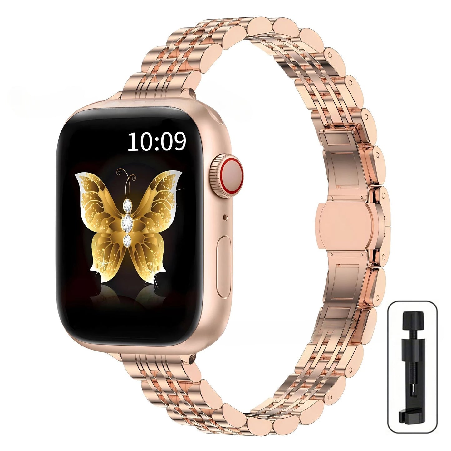 Bracelet en métal de luxe pour Huawei Band 11/11 Pro/10/9/8 NFC, bracelet fin en acier inoxydable pour femmes et hommes, bracelet de sport d'été