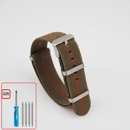 Cinturino per orologio NATO, paracadute in nylon elastico