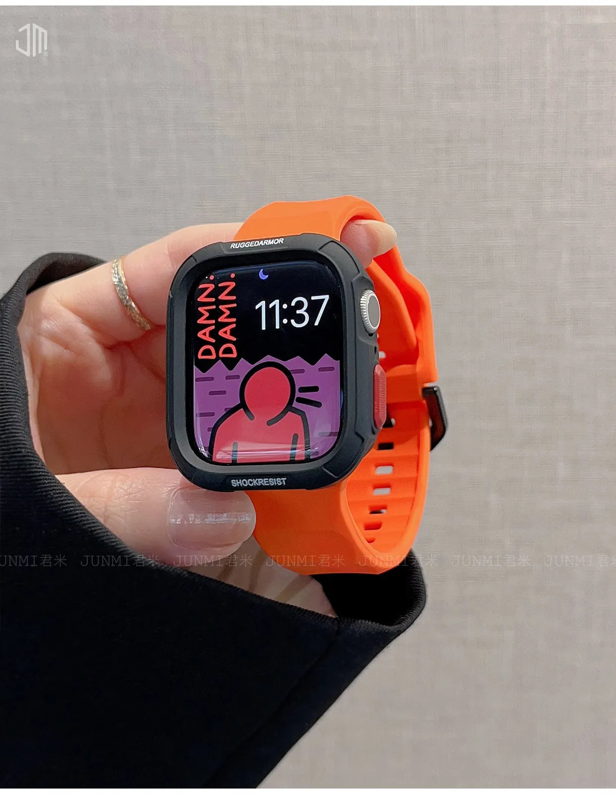 Liquid Silicone Strap + TPU Case for iWatch 10 9 8 SE 7 6 for Apple Watch 42MM 46MM 49MM